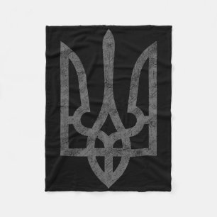 Ukraine-Flagge Ukraine-Armee Dreizack-Symbol Mitte Fleecedecke
