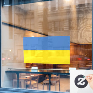 Ukraine-Flagge, Ukrainisch Слава Україні Slava Ukr Fensteraufkleber