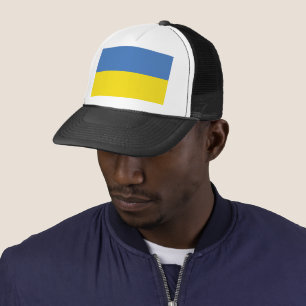 Ukraine-Flagge, Ukrainisch Slawa Ukrajini Слава Ук Truckerkappe