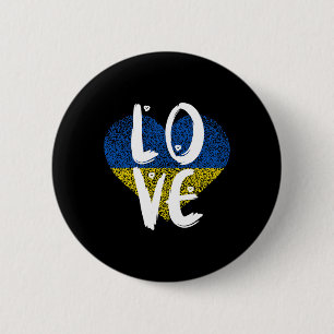 Ukraine-Flagge Ukrainisch Ukraine Stolz Herz 1  Button