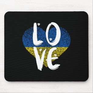 Ukraine-Flagge Ukrainisch Ukraine Stolz Herz 1 Mousepad