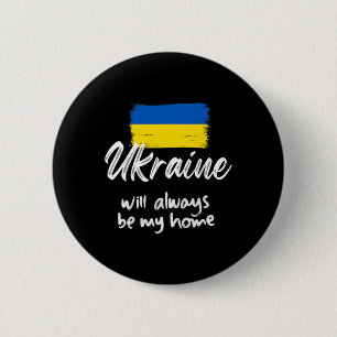 Ukraine-Flagge Ukrainisch Ukraine Stolz Herz 3 Button