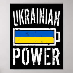 Ukraine-Flagge Ukrainische Power-T-Shirt Proud Tee Poster