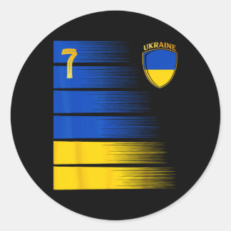Ukraine-Flagge Ukrainische Stolzliebhaber 4 Runder Aufkleber