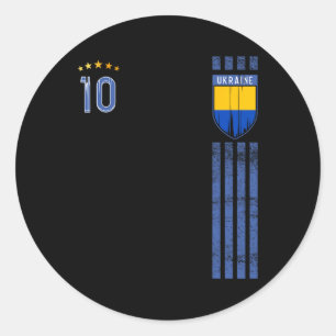 Ukraine-Flagge Ukrainische Stolzliebhaber 7  Runder Aufkleber