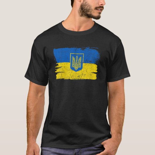 Ukraine Flagge Ukrainische Unterstützerfreundschaf T-Shirt (Vorderseite)