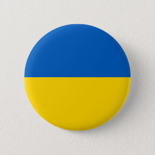 Ukraine Flagge Ukrainische Unterstützung Blau Gelb Button