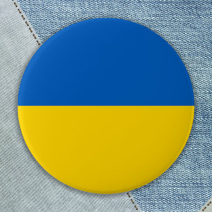 Ukraine Flagge Ukrainische Unterstützung Blau Gelb Button