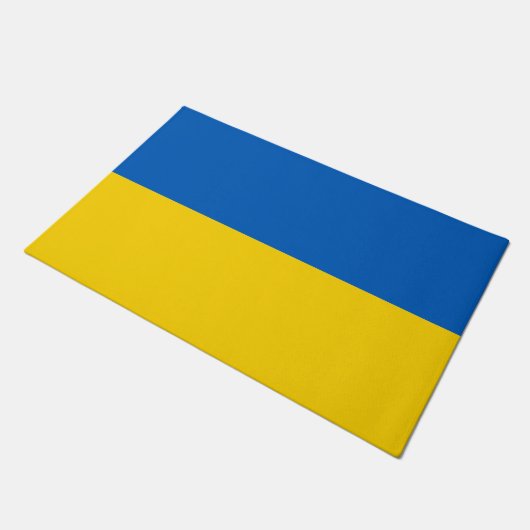 Ukraine Flagge Ukrainische Unterstützung Blaue Gel Fußmatte (Schrägansicht)