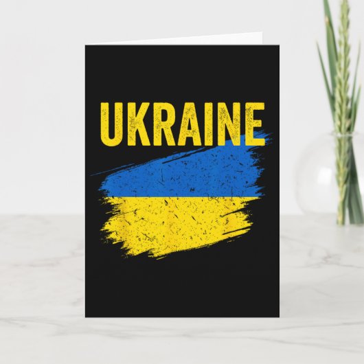 Ukraine-Flagge Ukrainisches Hemd Karte (Vorderseite)