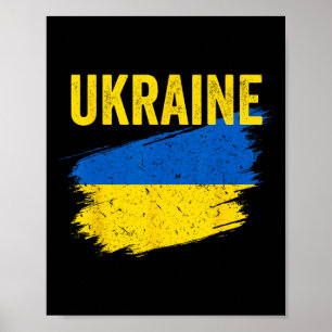 Ukraine-Flagge Ukrainisches Hemd Poster