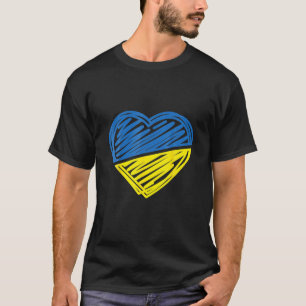 Ukraine Flagge Ukrainisches Herz T-Shirt