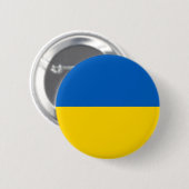 Ukraine Flagge Ukrainisches Patriotisches Patrioti Button (Vorne & Hinten)