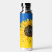 Ukraine-Flagge und Sonnenblumen Trinkflasche (Links)
