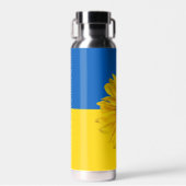 Ukraine-Flagge und Sonnenblumen Trinkflasche (Vorne)
