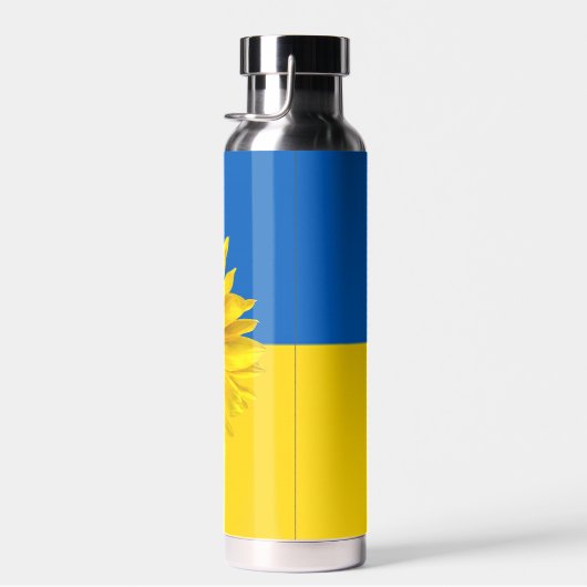 Ukraine-Flagge und Sonnenblumen Trinkflasche (Rechts)