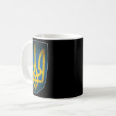 Ukraine-Flagge und Trident Ukrainisch 1 Kaffeetasse (Vorderseite Links)