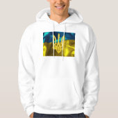 Ukraine-Flagge und Tryzub SweatshirtHoodie Hoodie (Vorderseite)