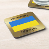 Ukraine-Flagge+Untersetzer Untersetzer (Linke Seite)