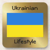 Ukraine-Flagge+Untersetzer Untersetzer (Vorderseite)