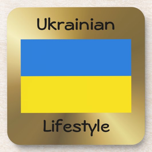 Ukraine-Flagge+Untersetzer Untersetzer (Vorderseite)