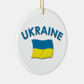 Ukraine-Flagge - Verzierung Keramikornament (Rechts)