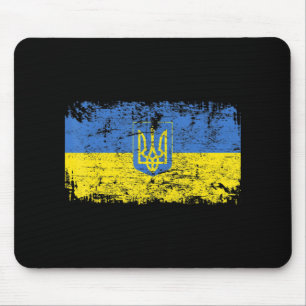 UKRAINE Flagge Vintage Männer Frauen Kinder UKRAIN Mousepad
