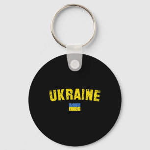 Ukraine-Flagge Vintage Männer Frauen Kinder Ukrain Schlüsselanhänger