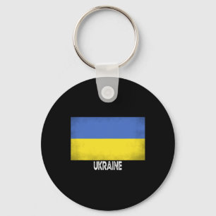 Ukraine-Flagge Vintage Stolz In Meiner DNA Europa Schlüsselanhänger