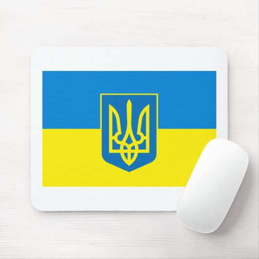 Ukraine-Flagge w COA Mousepad (Mit Mouse)