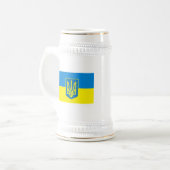 Ukraine-Flagge w COA-Tasse Bierglas (Vorderseite Links)