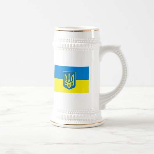 Ukraine-Flagge w COA-Tasse Bierglas (Rechts)