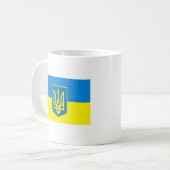 Ukraine-Flagge w COA-Tasse Kaffeetasse (Vorderseite Links)