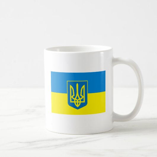 Ukraine-Flagge w COA-Tasse Kaffeetasse (Rechts)