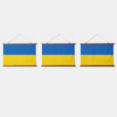 Ukraine-Flagge Wandteppich Mit Holzrahmen (Dreifach)