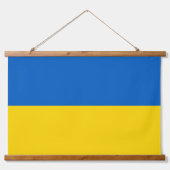 Ukraine-Flagge Wandteppich Mit Holzrahmen (Vorderseite 2)