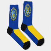 Ukraine, Flagge, Wappen, Tryzub Ukrainische Republ Socken (Rechts)
