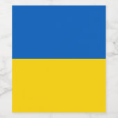 Ukraine-Flagge Weinetikett (Einzelnes Label)