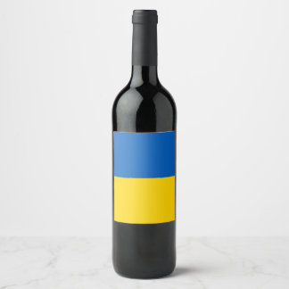 Ukraine-Flagge Weinetikett