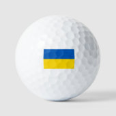 Ukraine Flaggen Blau und Gelb Golfball (Vorderseite)
