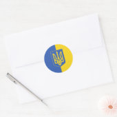 Ukraine Flaggen Blau und Gelb Runder Aufkleber (Umschlag)