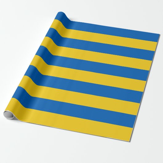 Ukraine Flaggen Blaue Gelbe Streifen Geschenkpapier (Ungerollt)
