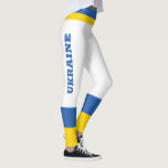 Ukraine Flaggen Farben Gelb Blau Moderne einfach Leggings<br><div class="desc">Design ist blau und gelb,  Unterstützung Ukraine.</div>