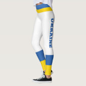 Ukraine Flaggen Farben Gelb Blau Moderne einfach Leggings (Links)