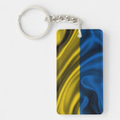 Ukraine-Flaggen-Gewebe Schlüsselanhänger (Vorderseite)