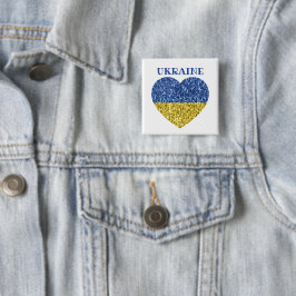 Ukraine Flaggen Glitzer Imitate Glitzern Herzstück Button