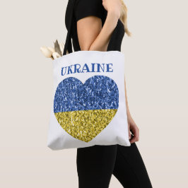Ukraine Flaggen Glitzer Imitate Glitzern Herzstück Tasche
