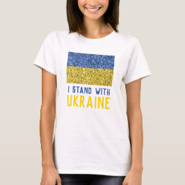 Ukraine Flaggen Glitzer Imitate Glitzern Zollkodex T-Shirt