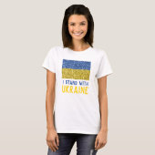 Ukraine Flaggen Glitzer Imitate Glitzern Zollkodex T-Shirt (Vorne ganz)