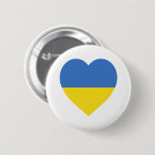 Ukraine-Flaggen-Herz Button (Vorne & Hinten)